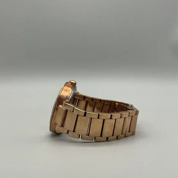 Michael Kors Parker Womens Watch 39mm Rose Gold Tone Crystals New Battery 7" - Picture 8 of 14